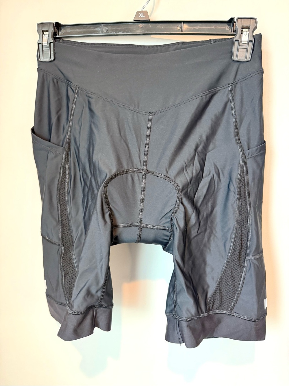 NEW Women's Black Cycling Shorts with Padded Seat and Pockets